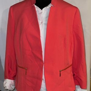 Black Label Coral Pink Blazer with gold accents